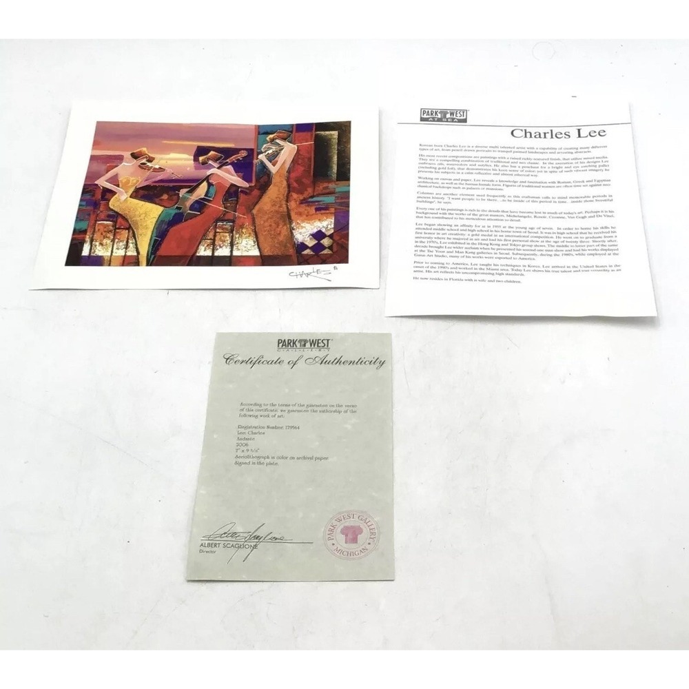 Charles Lee Musical Ladies Trio Artwork And Certified Enclosed Prints‎ Mixed Lot